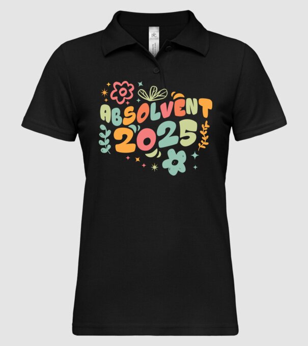Absolventa 2025 model negru pe tricou