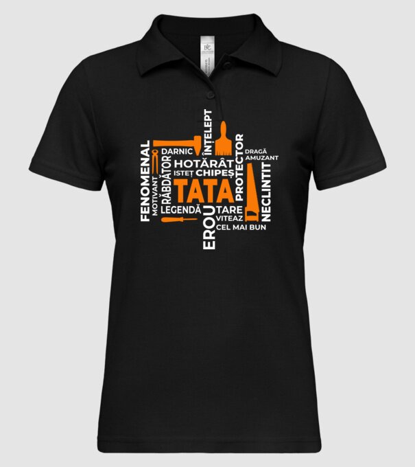 Acronimele tatălui model negru pe tricou