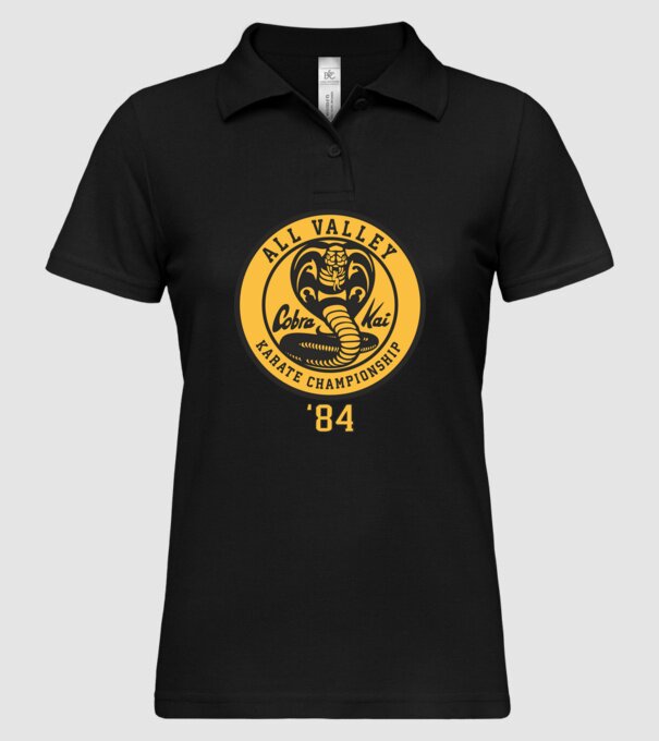 all valley karate cobra kai model negru pe tricou