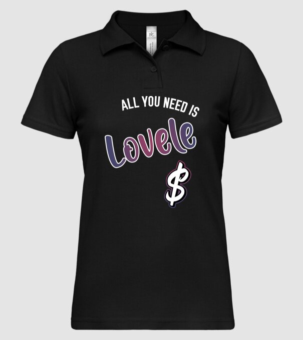 All you need is lovele model negru pe tricou