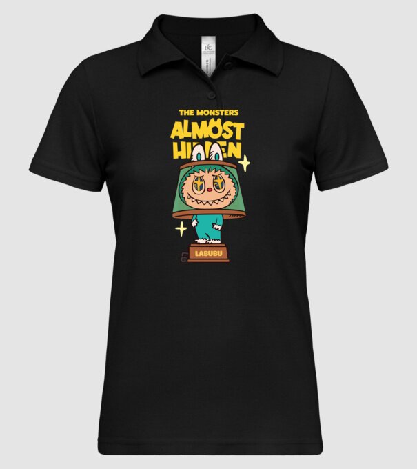 Almost Hidden model negru pe tricou