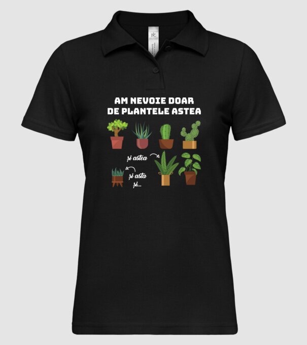 am nevoie doar de plantele astea model negru pe tricou