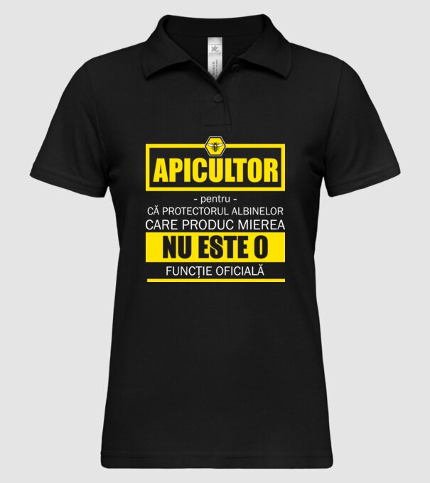 apicultor - pentru că protectorul albinelor care produc mierea nu este o funcție oficială model negru pe tricou