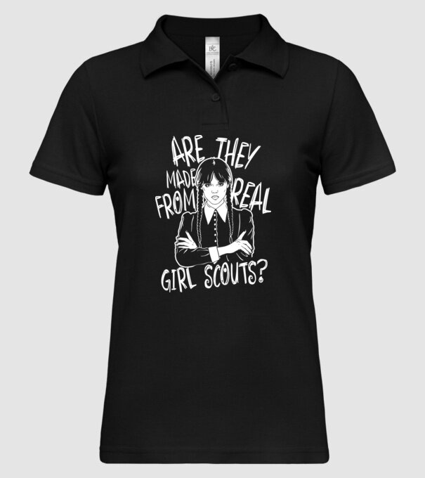Are the made from real girl scouts model negru pe tricou