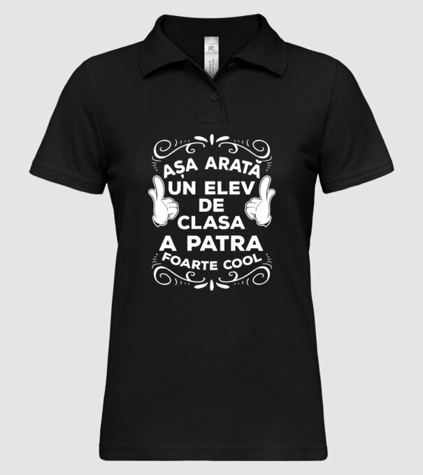 Așa arată un elev de clasa a patra foarte cool model negru pe tricou