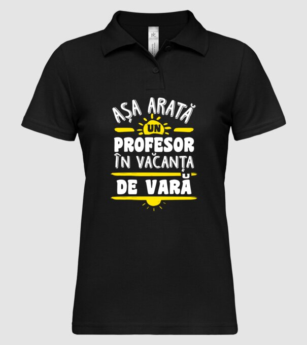 așa arată un profesor în vacanță de vară model negru pe tricou