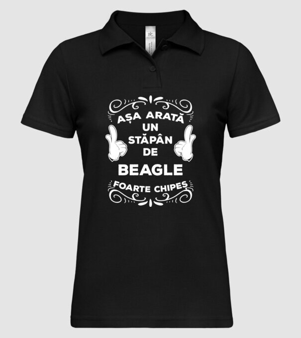 Așa arată un stăpân de Beagle foarte chipeș model negru pe tricou