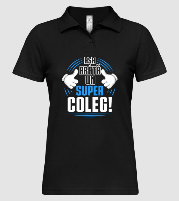 Așa arată un super coleg D4769145 model negru pe tricou