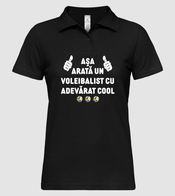 Așa arată un voleibalist cu adevărat cool model negru pe tricou