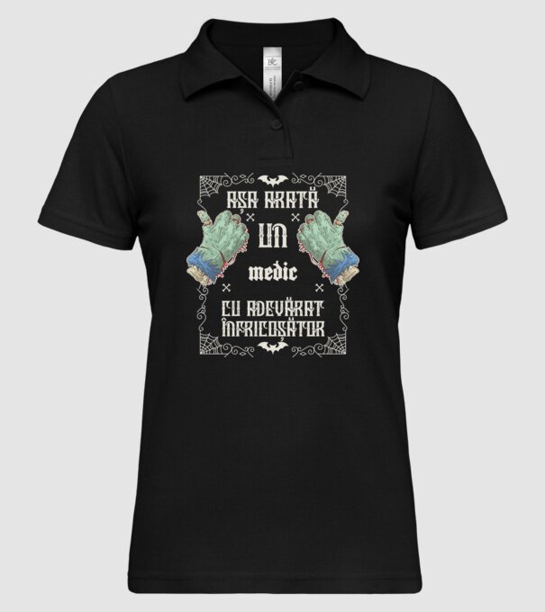 Așa arată un MEDIC cu adevărat înfricoșător model negru pe tricou