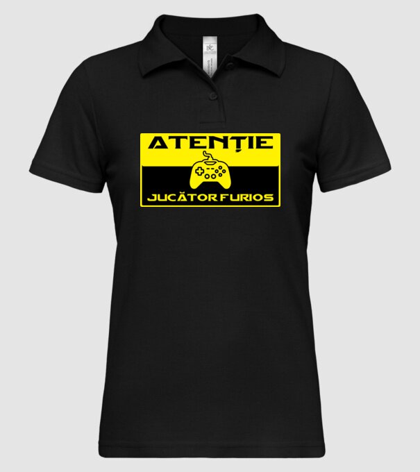 Atenție! Jucător furios model negru pe tricou