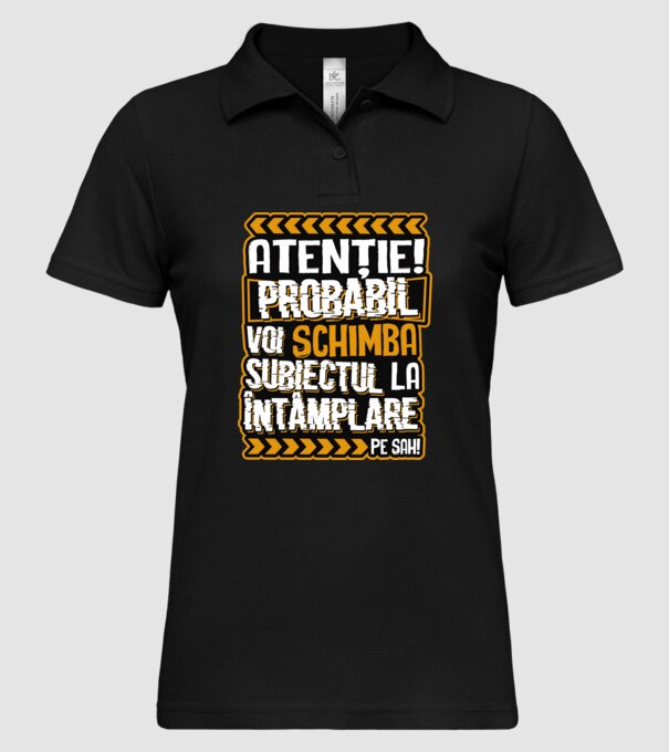 Atenție, probabil voi schimba subiectul la întâmplare pe șah model negru pe tricou
