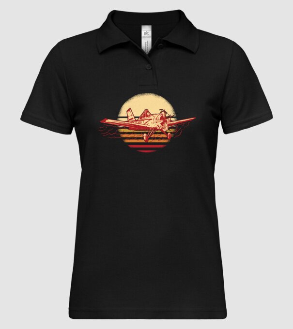 Avioane model negru pe tricou