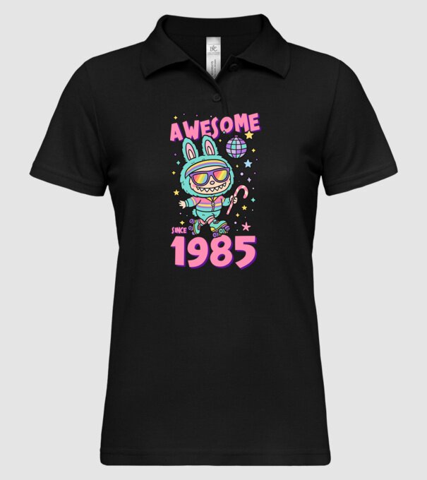 Awesome since 1985 - Labubu model negru pe tricou