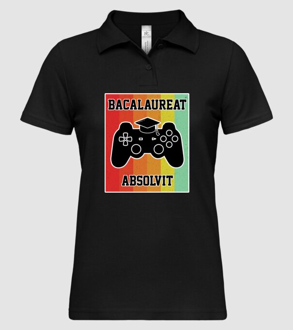 bacalaureat absolvit model negru pe tricou