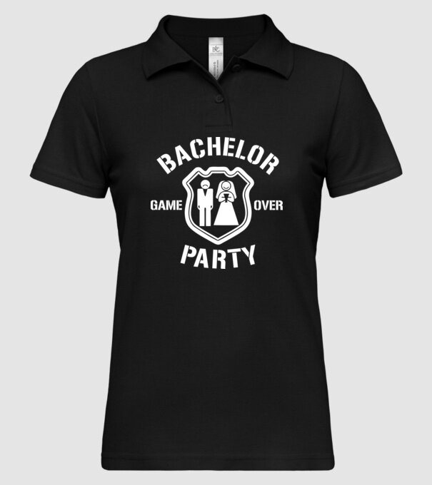 Bachelor Party Game Over model negru pe tricou