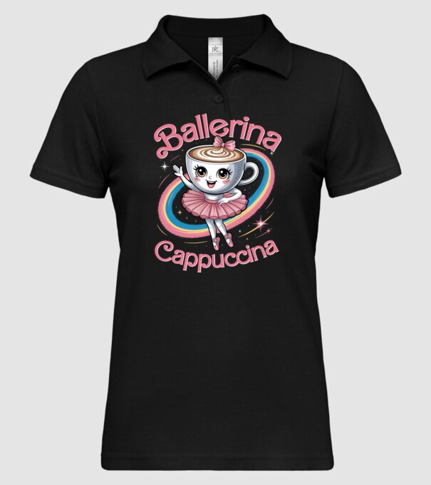 Ballerina Cappuccina model negru pe tricou