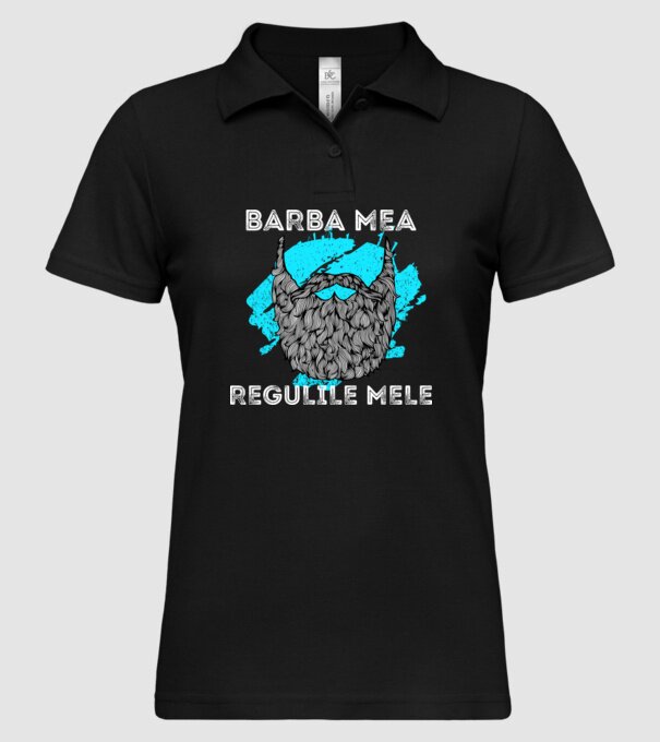 barba mea - regulile mele model negru pe tricou
