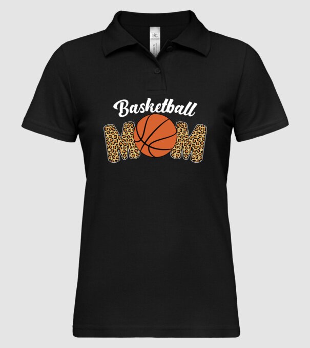 Basketball Mom model negru pe tricou