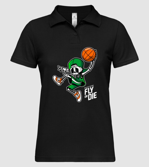 Basketbone model negru pe tricou