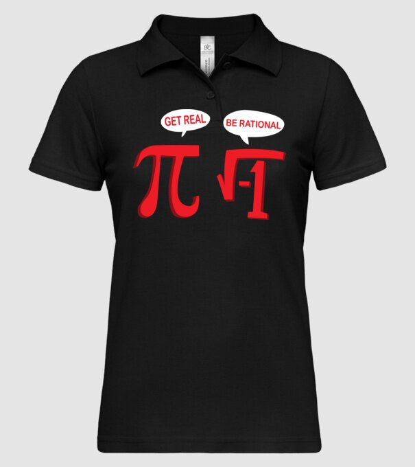 Be rational PI model negru pe tricou