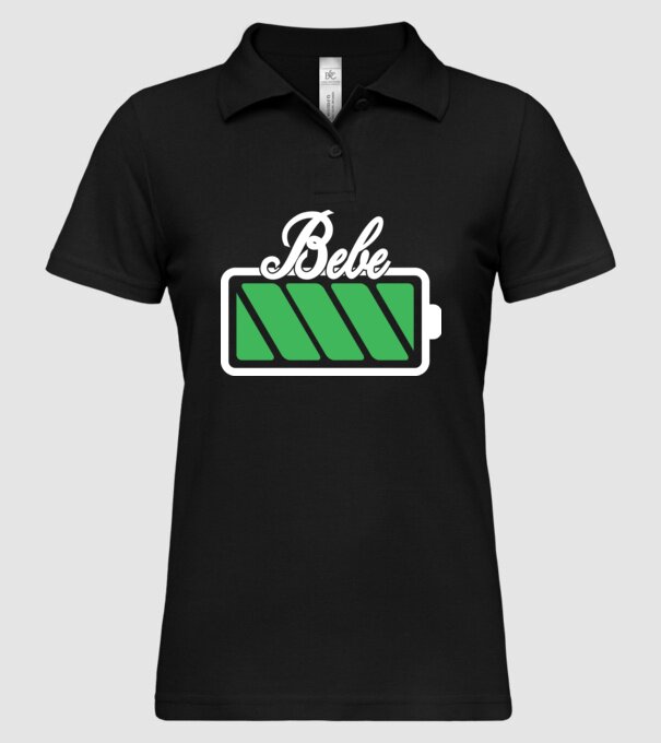 Bebe încărcat model negru pe tricou