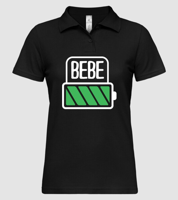 Bebe încărcat model negru pe tricou