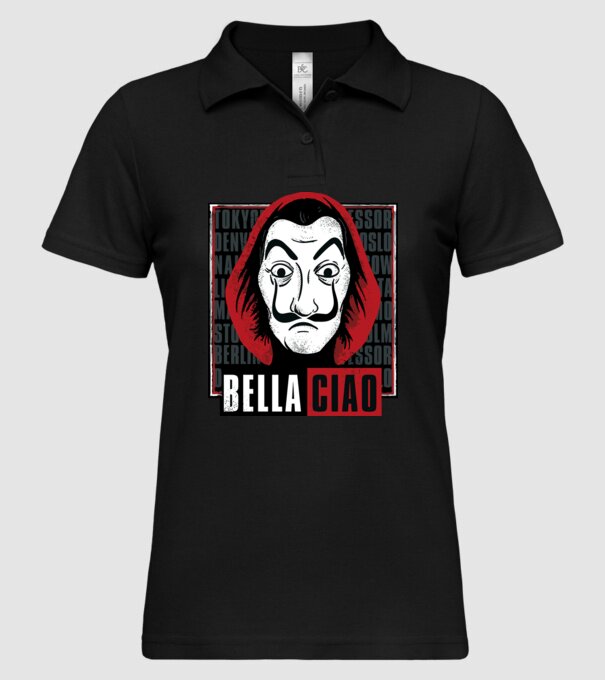 bella ciao dali model negru pe tricou