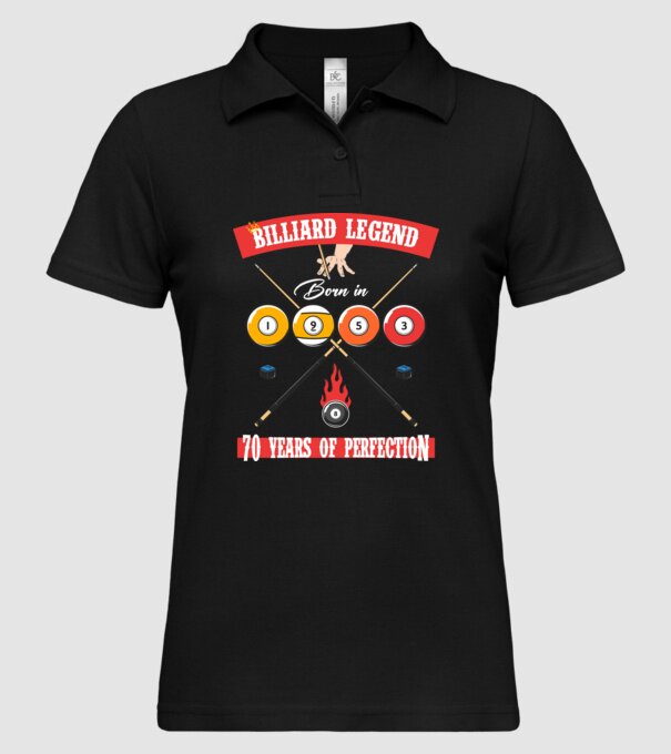 Billiard legend born in 1953 model negru pe tricou