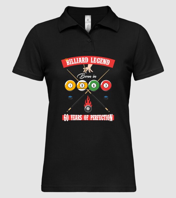 Billiard legend born in 1963 model negru pe tricou