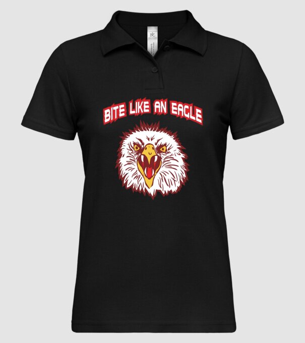 bite like an eagle cobra kai model negru pe tricou