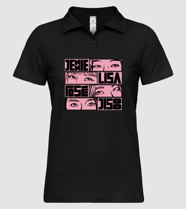 BlackPink manga model negru pe tricou