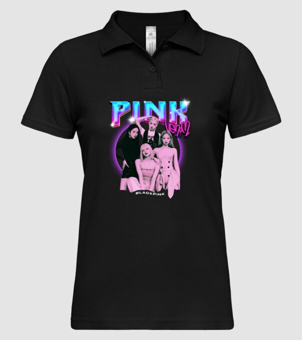 BLACKPINK pink venom model negru pe tricou