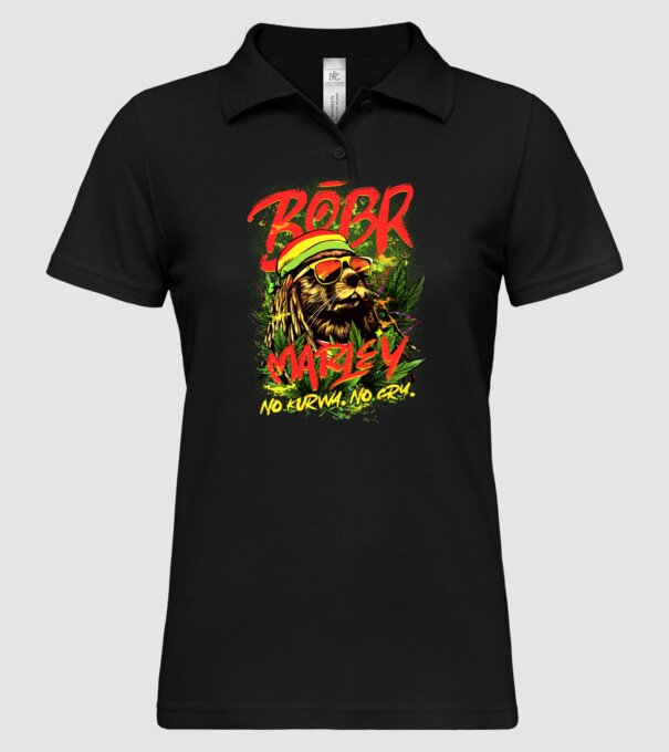 BÓBR MARLEY model negru pe tricou