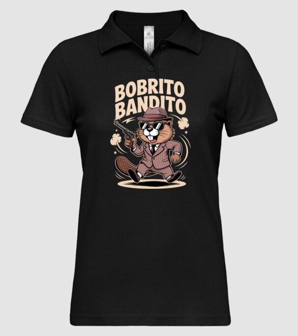 Bobrito Bandito model negru pe tricou