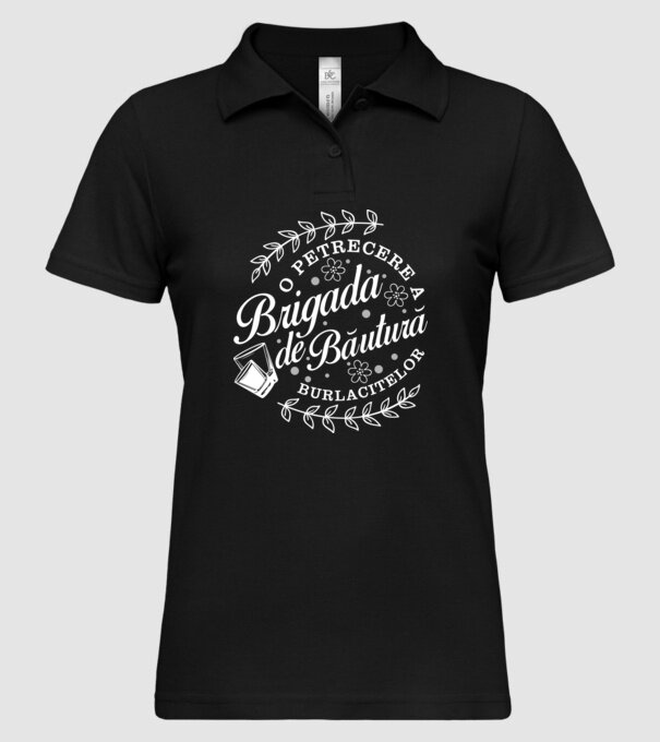 Brigada de băutură model negru pe tricou