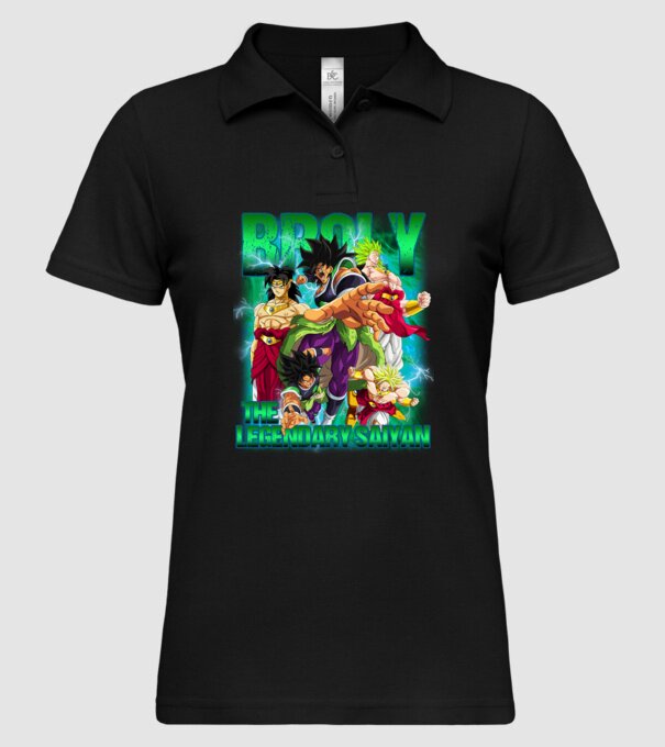 broly dragonball model negru pe tricou