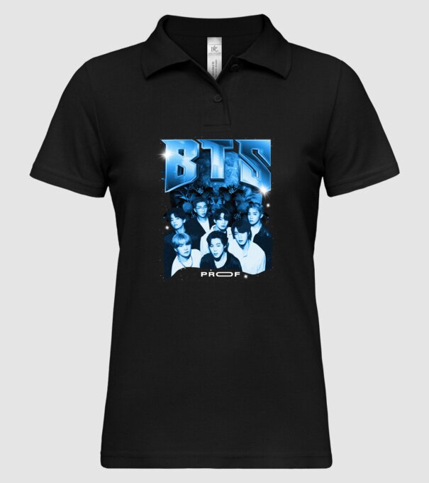 BTS model negru pe tricou