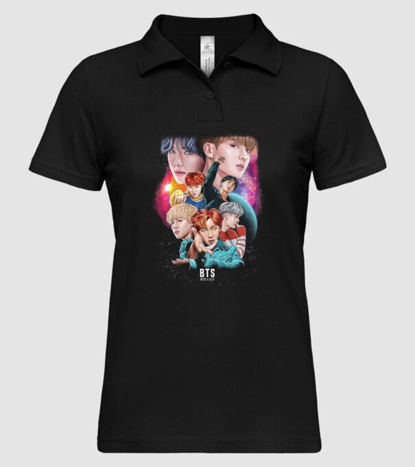 BTS POSTER model negru pe tricou