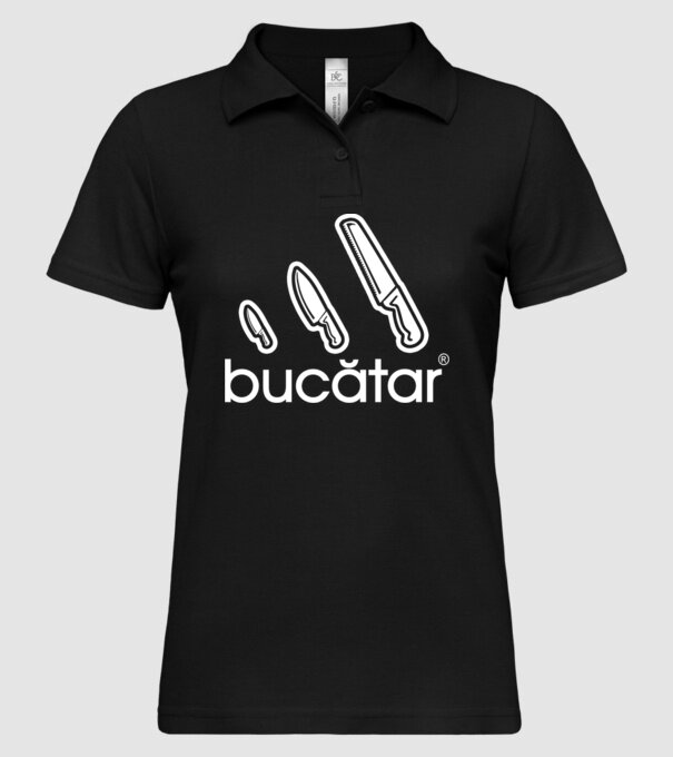 bucătar model negru pe tricou