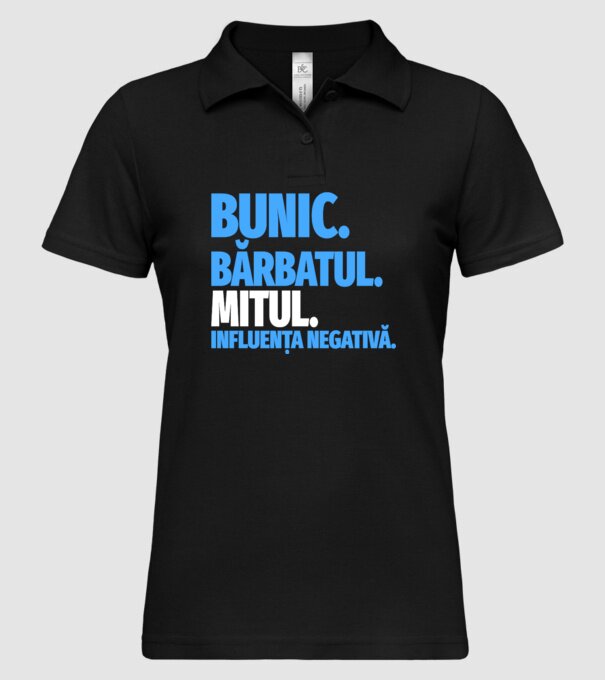 Bunic model negru pe tricou
