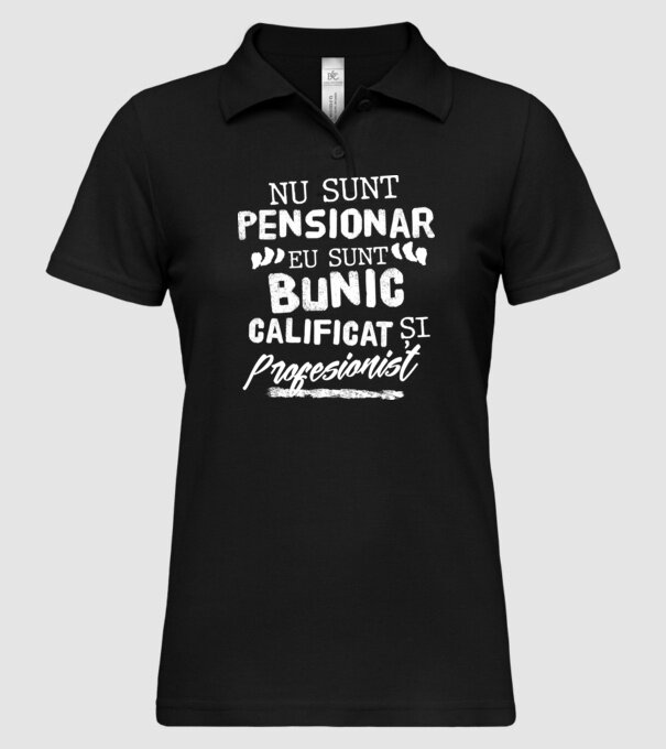 Bunicul profesionist model negru pe tricou