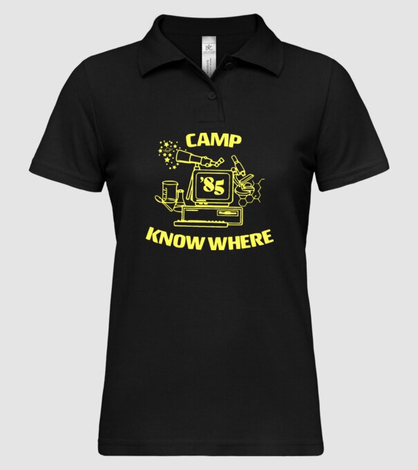 camp nowhere 85 stranger things model negru pe tricou