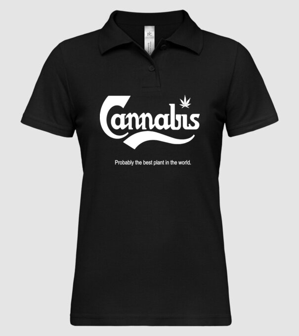 Cannabis model negru pe tricou