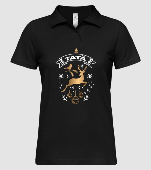 tată christmas model negru pe tricou