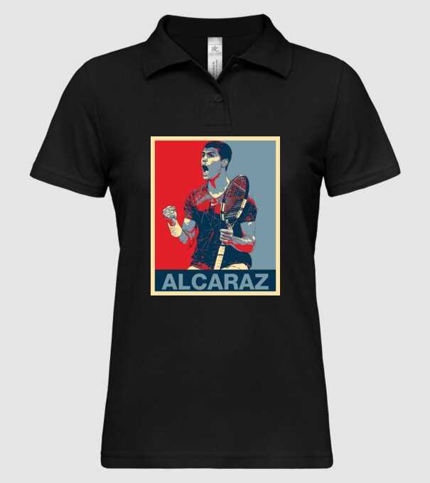 Carlos Alcaraz model negru pe tricou