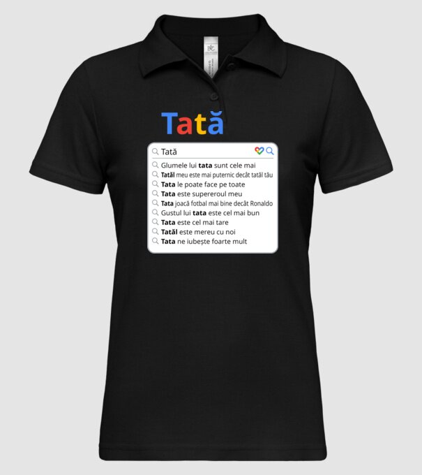 căutare Google Tată model negru pe tricou