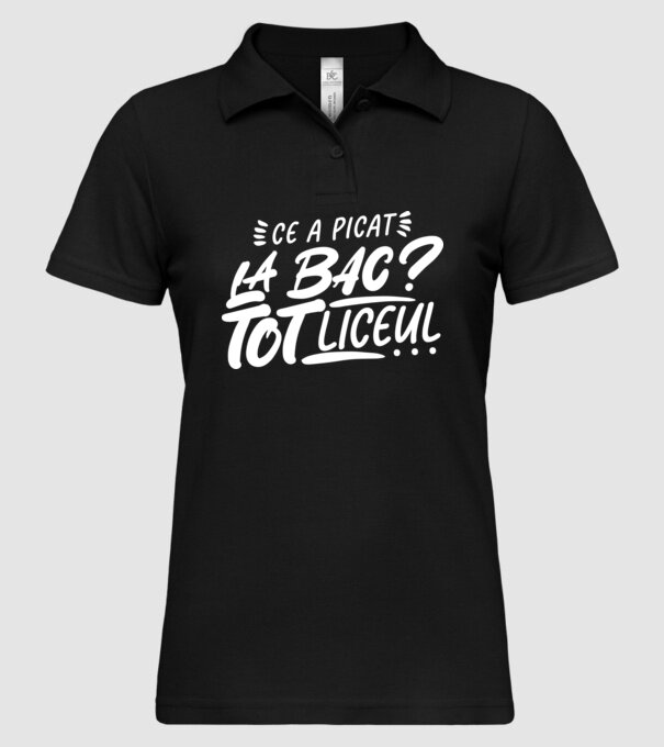 Ce a picat la bac model negru pe tricou
