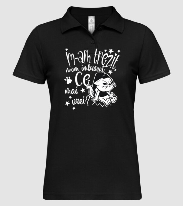 Ce mai vrei? model negru pe tricou