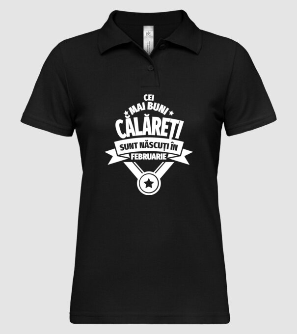 Cei mai buni călăreți sunt născuți în februarie model negru pe tricou